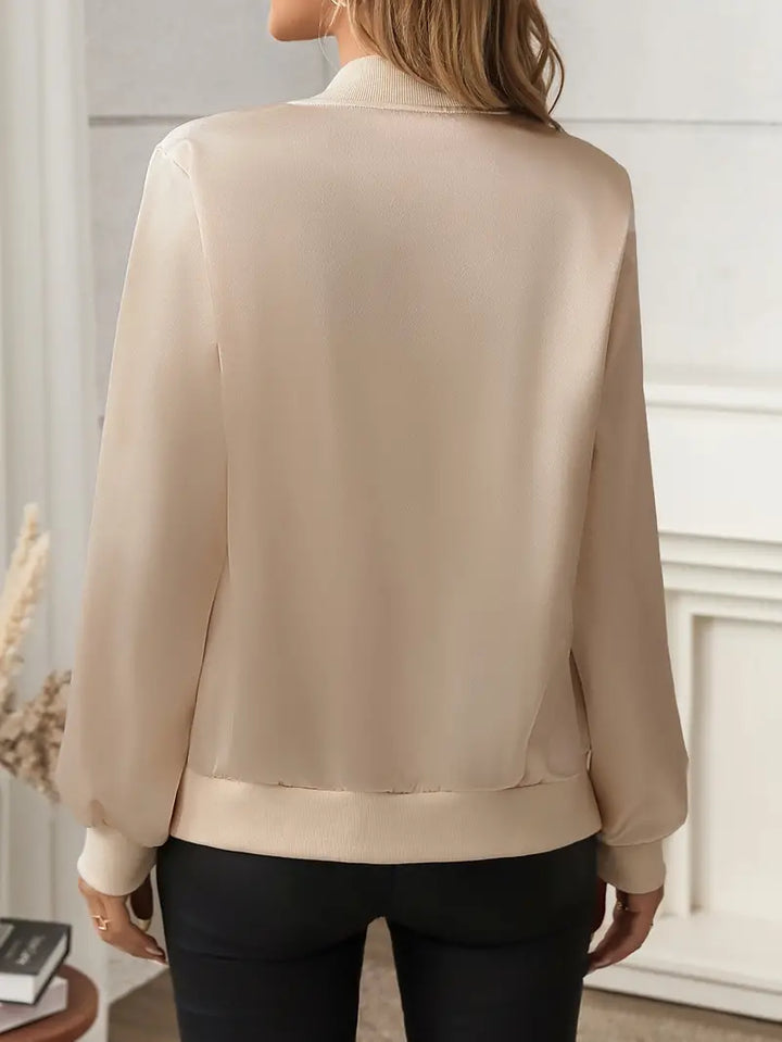 Drune | Jacke mit Reißverschluss Uni-Farbe für Damen