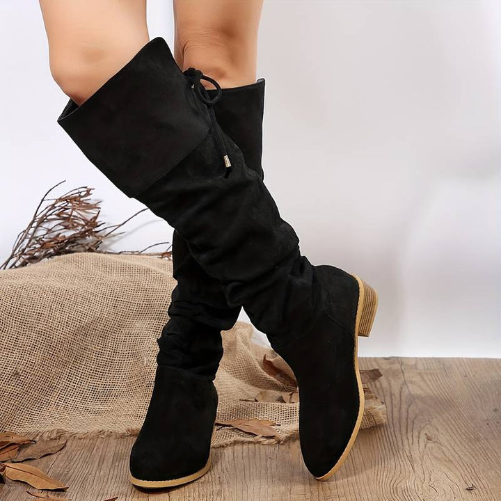 Drune | Milady Braune Wildlederstiefel