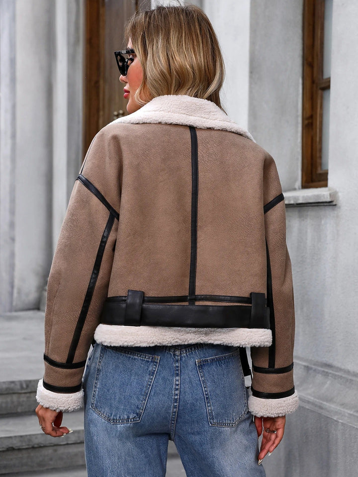 Drune | Velvet short jacket with zipper detail