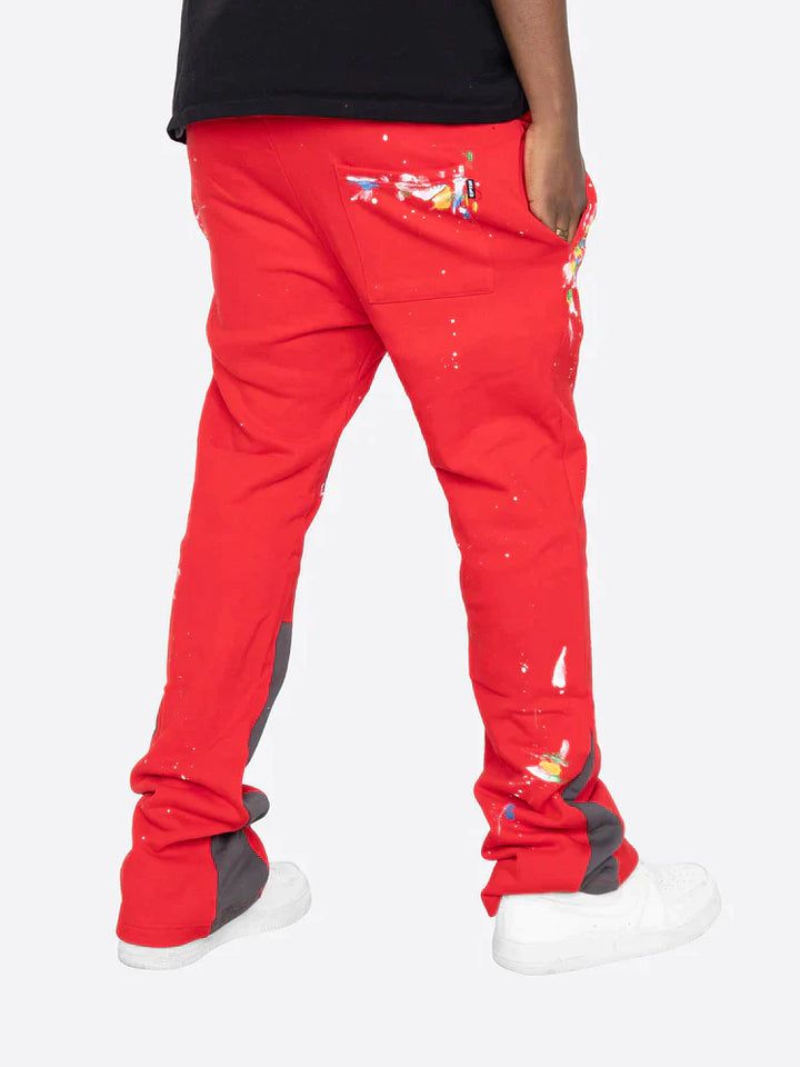 Drune | Farbspritzer Flare Sweatpants