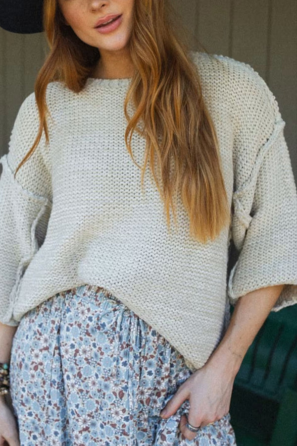 Drune | Strickpullover mit Rundhalsausschnitt für täglichen Komfort