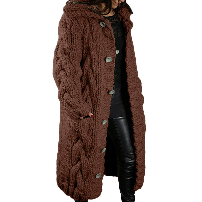 Drune | Lässiger warmer gewebter cardigan für frauen