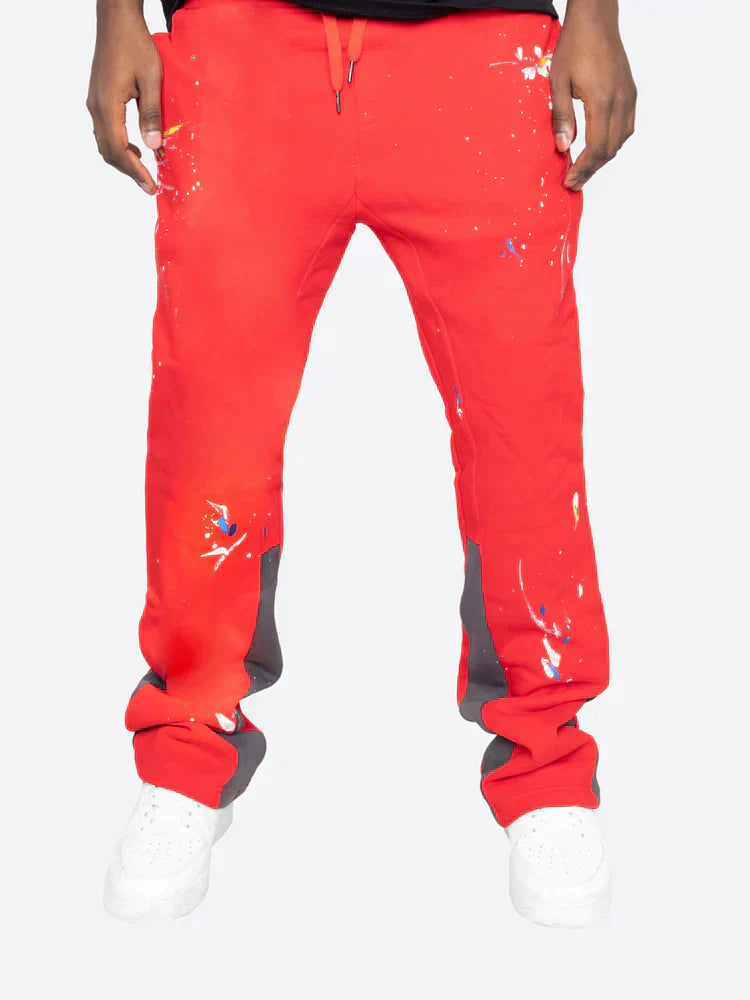 Drune | Farbspritzer Flare Sweatpants