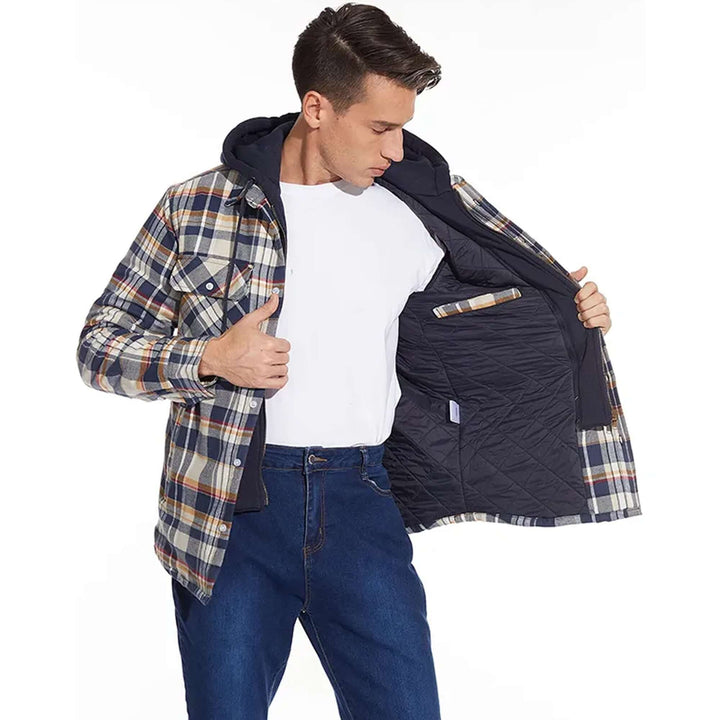 Drune | Herren Karierte Langarm Freizeitjacke