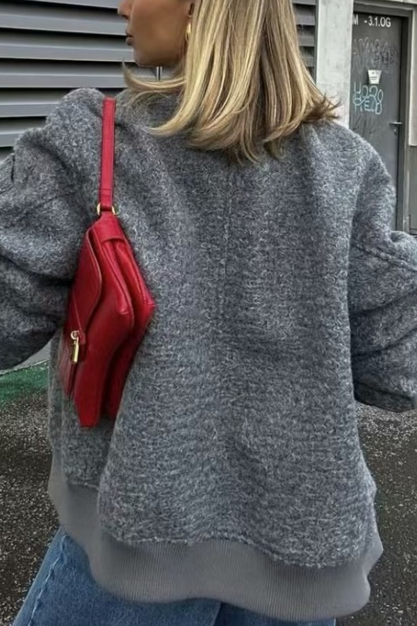 Drune | Kragenlose Lange Ärmel Ripp-Flugjacke