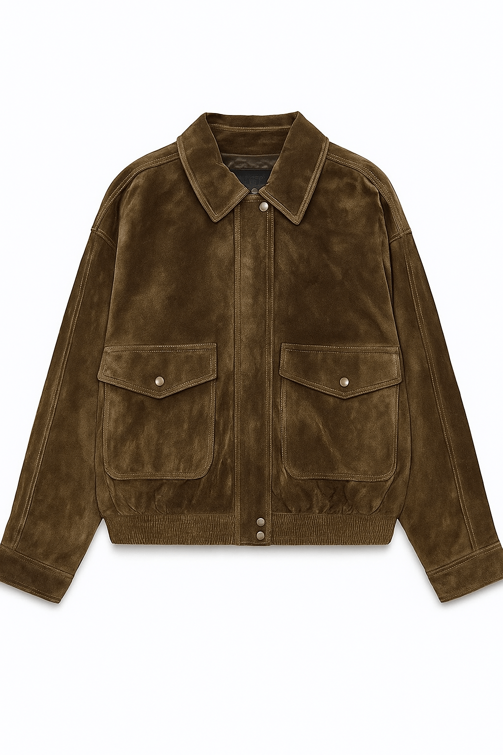 Drune | Damen Bomberjacke mit Kragen und Klapptaschen