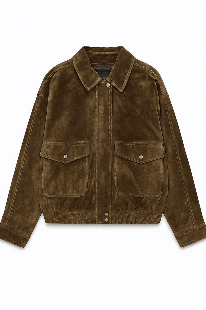 Drune | Classic women's bomber jacket with collar and flap pockets