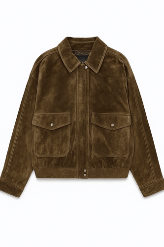 Drune | Classic women's bomber jacket with collar and flap pockets