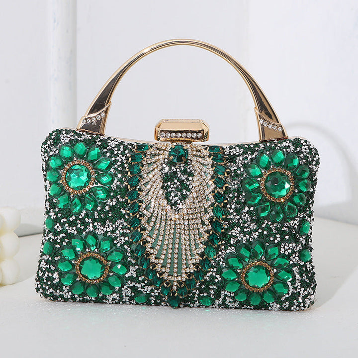 Drune metallische handgefertigte Diamant-inlay-Abendtasche