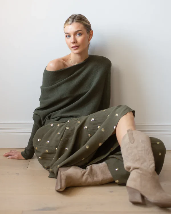 Drune | Asymmetrisch Drapierter Pullover