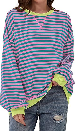 Drune | Gestreiftes Sweatshirt in Kontrastierenden Farben