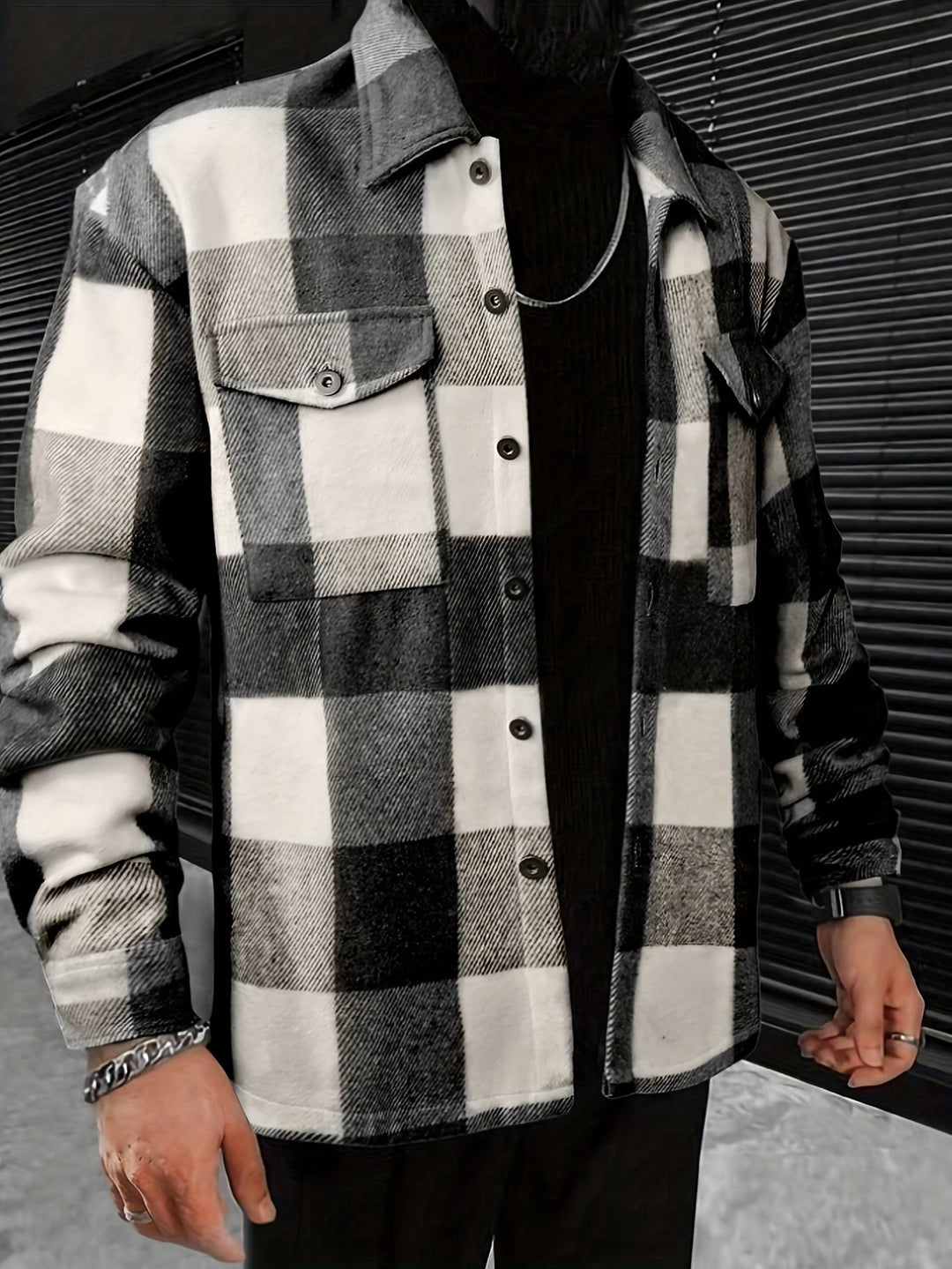 Drune | Karierter Hemdjacke Baumwolle Lässig und Trendy