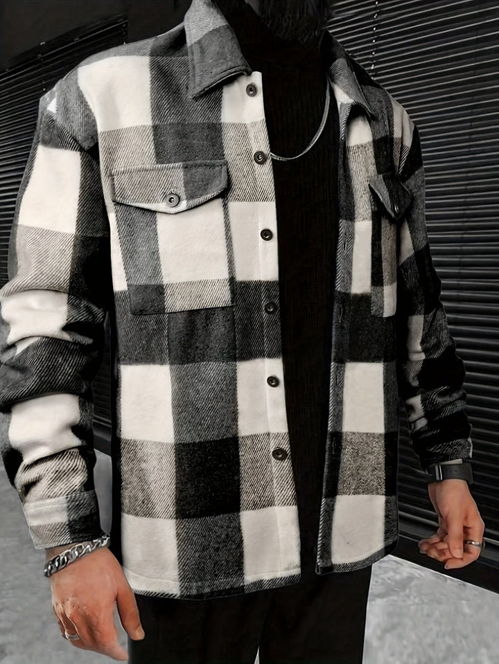 Drune | Karierter Hemdjacke Baumwolle Lässig und Trendy