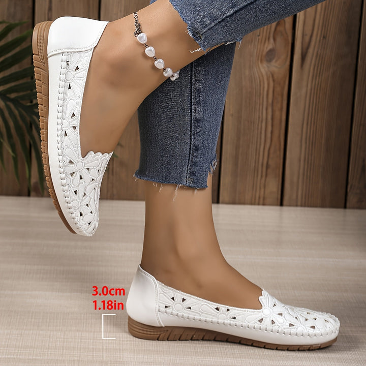 Blumige perforierte Loafer Drune Drune