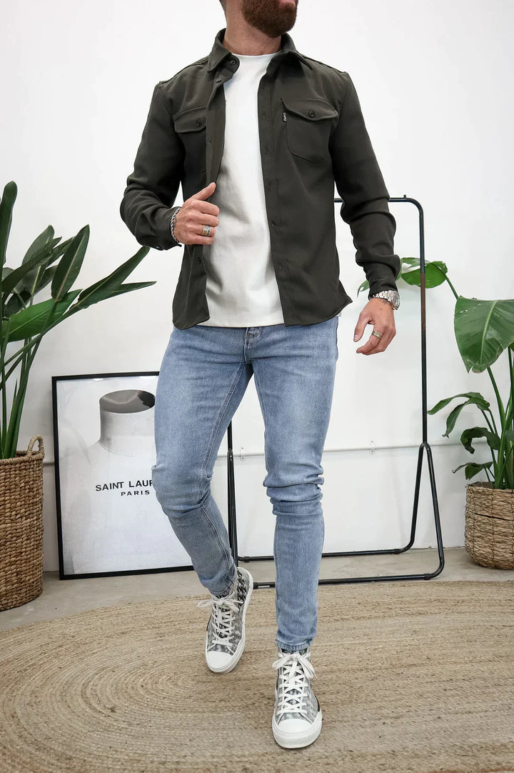 Drune | Premium-Jacke mit Knopfverschluss für Herren | Stylische und bequeme Jacke
