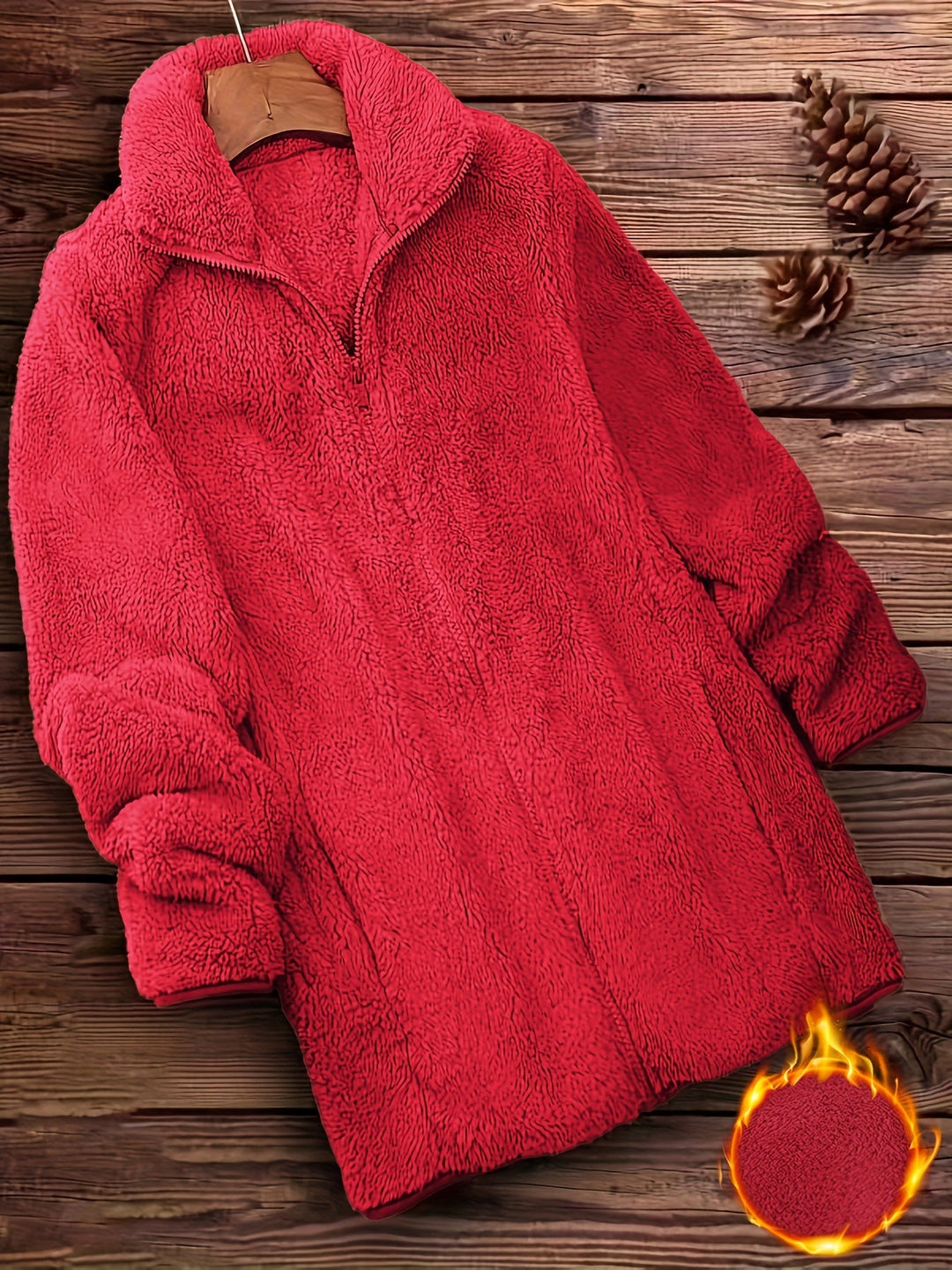 Drune | Plüschjacke Polyester Weich und Warm