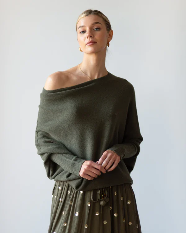 Drune | Asymmetrisch Drapierter Pullover