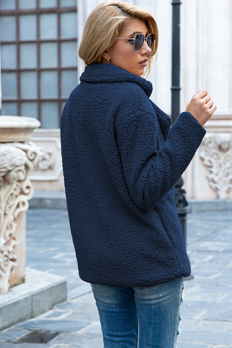Drune | Full Size Reverskragen Sherpa Mantel