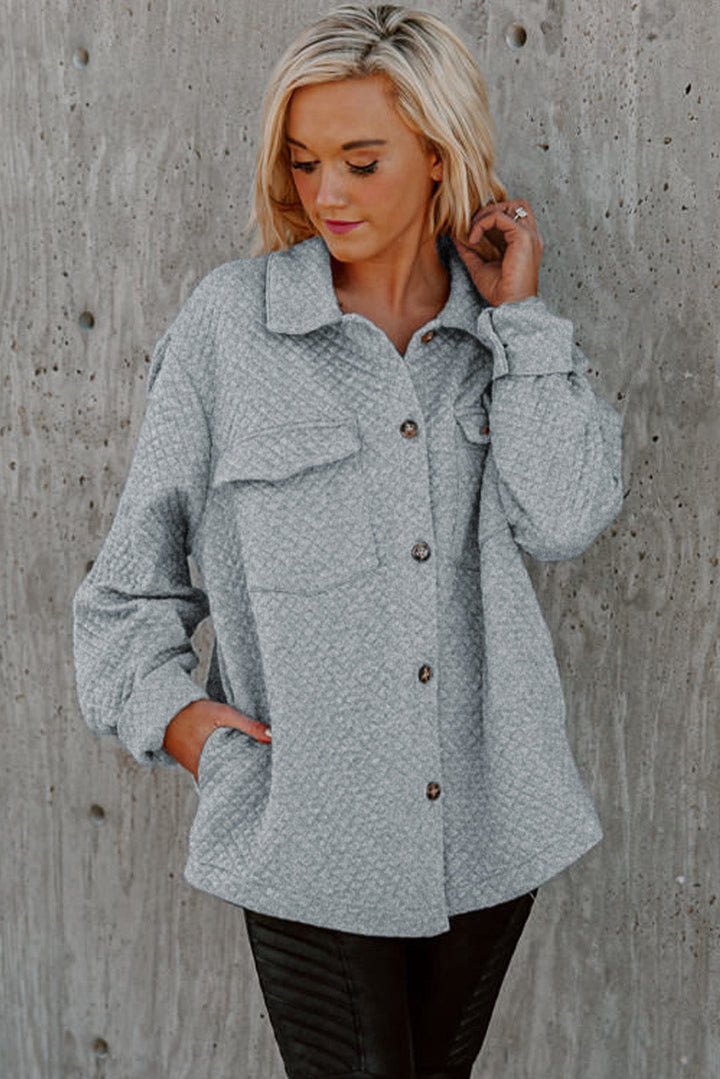 Drune | Leichtgewicht Gesteppte Hemdjacke Polyester Komfort und Stil