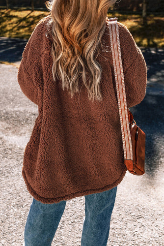 Drune | Oversized Teddyjacke Polyester Warm und Bequem