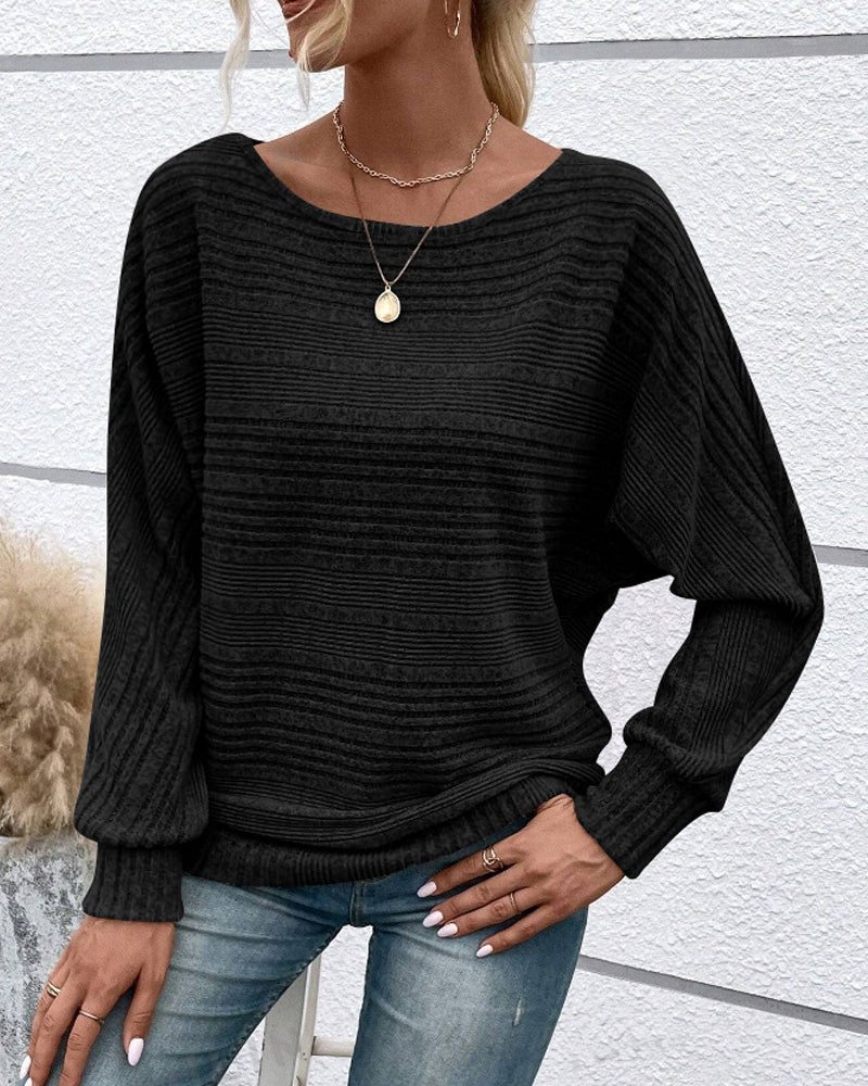 Drune | Langarmshirt mit Rundhals und Streifen