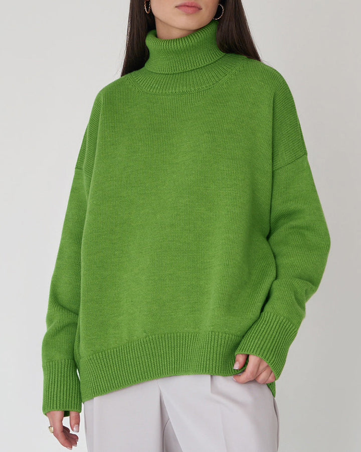 Drune | Eleganter Oversized Damen Rollkragenpullover Aus Baumwolle