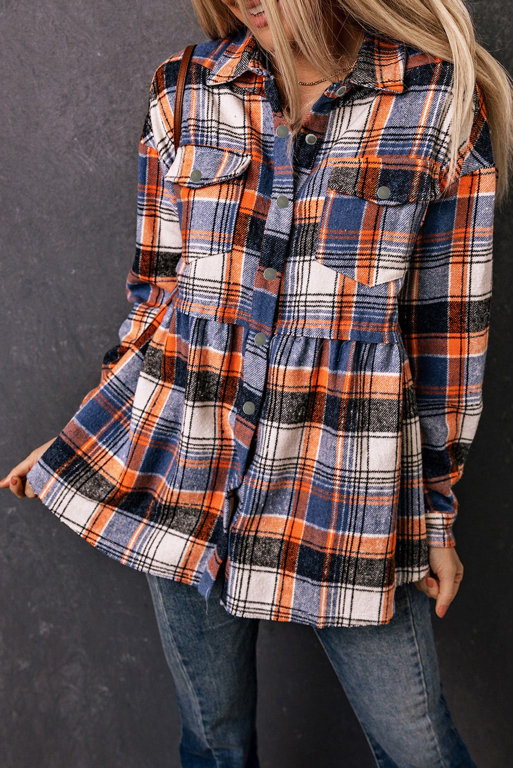 Drune | Checkered Shirt With A-cut Cotton Blend Ideal for Everyday Look