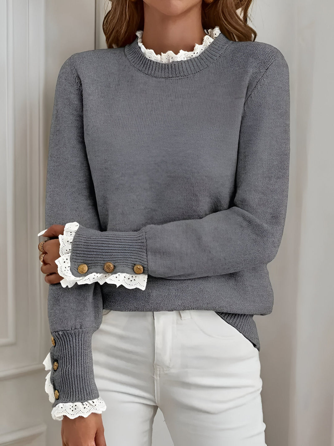 Drune | Bequemer & Eleganter Pullover mit Knopfverschluss
