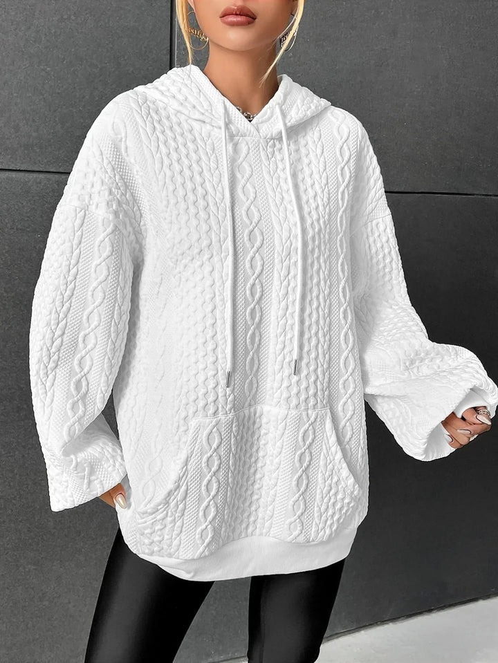 Drune | Übergroßer Pullover mit Kapuze und Kordelzug mit Kordelzug