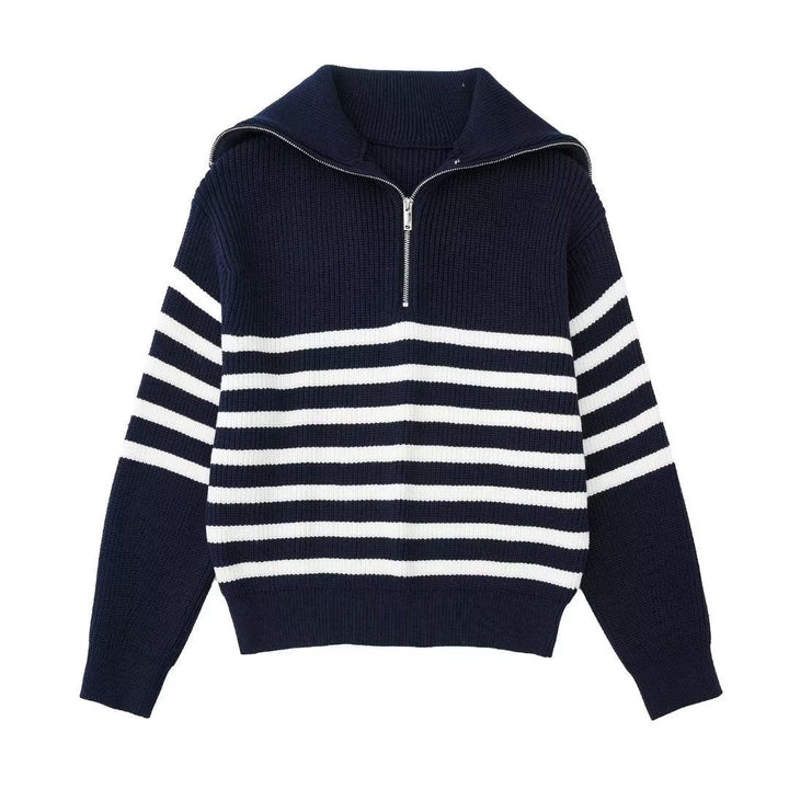 Drune | All Match Wollpullover Mit Offenem Kragen