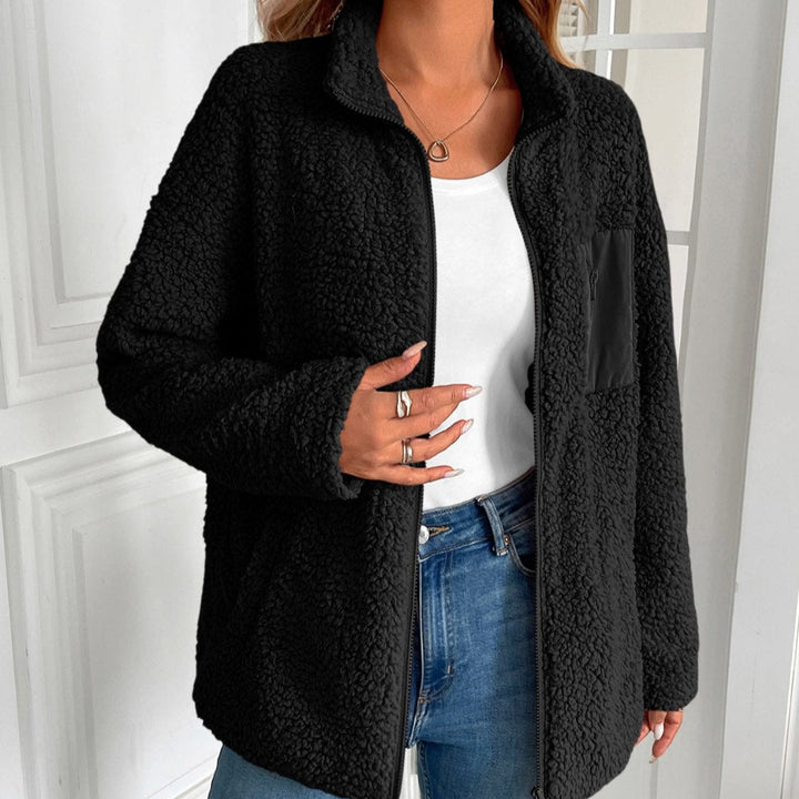 Drune | Lässige Winter Zip-Up Fuzzy Jacke für Damen