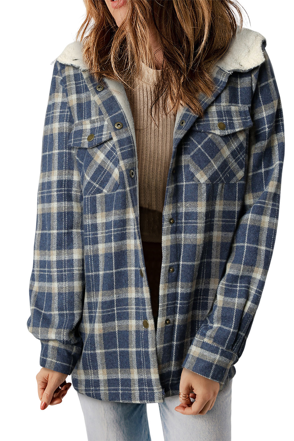 Drune | Gepunktete Jacke mit Kapuze Weiches Plüschfutter Perfekt Für Kalte Tage