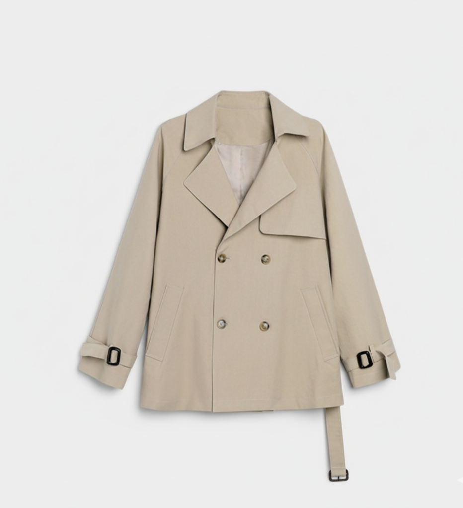 Drune | Trenchcoat - Lockere Passform - Doppelreihig - Gürteltaille