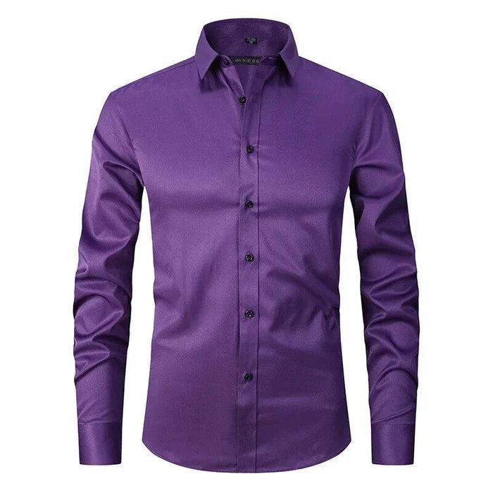 Bügelfreies Stretch Hemd Herren Slim Fit | Drune