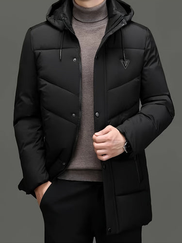 Drune | Warme Pufferjacke mit Kapuze Polyester Stil und Schutz