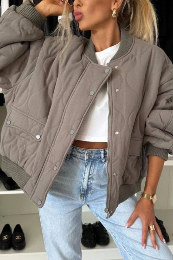 Drune | Kragen Snap Down Langarmjacke
