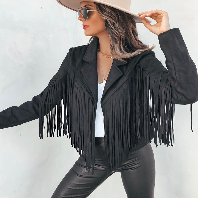 Drune | jacke Mit Fransen Für Boho-Chic Look