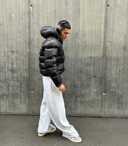 Drune | Herren Pufferjacke - Mit Kapuze und durchgehendem Reißverschluss