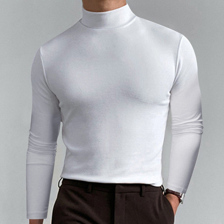 Drune | Fit Langarm-T-Shirt für Herren mit Stehkragen