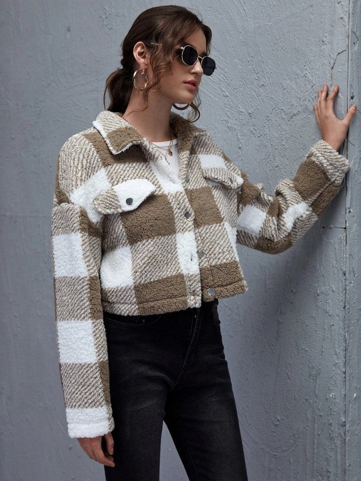 Drune | Karierter Button-Down-Kragenjacke