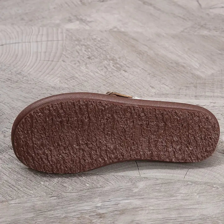 Drune | Damen Plüsch-Pantoffeln Mit Runder Zehenkappe