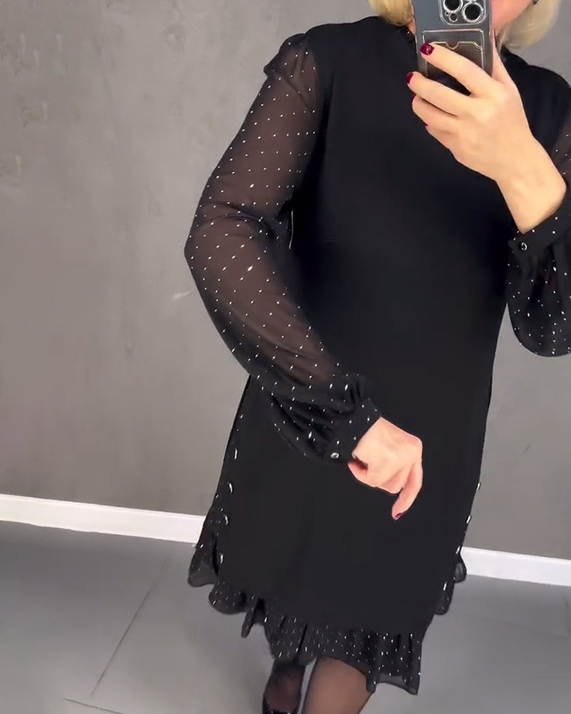 Drune | Kleid mit Langen Ärmeln und Punkten