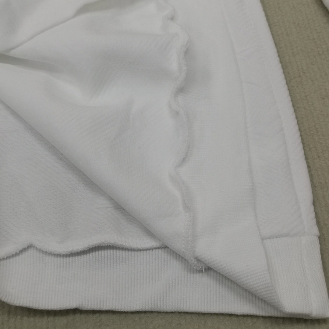 Drune | Einfarbiges weißes Sweatshirt mit langen Ärmeln