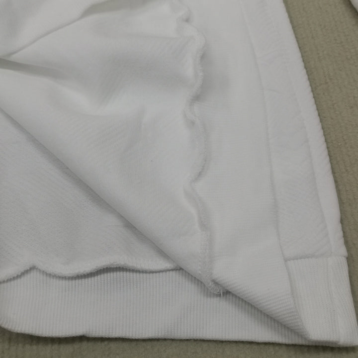 Drune | Einfarbiges weißes Sweatshirt mit langen Ärmeln