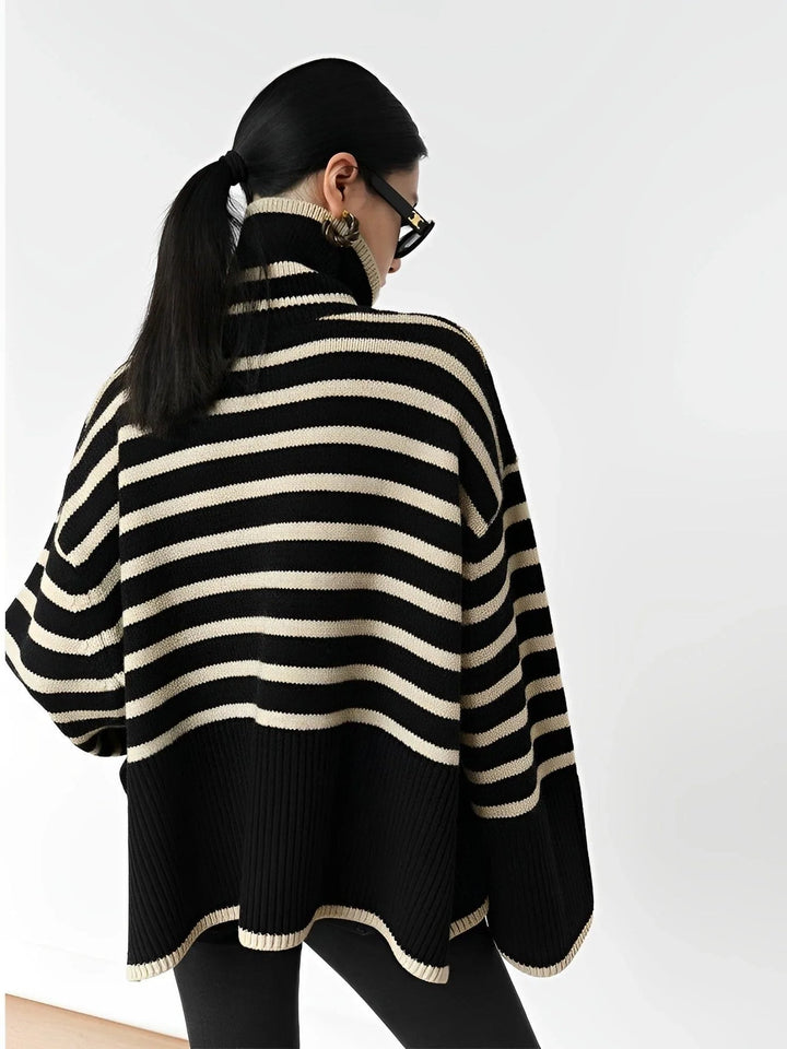 Drune | Oversize-Rollkragenpullover aus Baumwoll für Damen - Perfekt für Freizeit-Tage