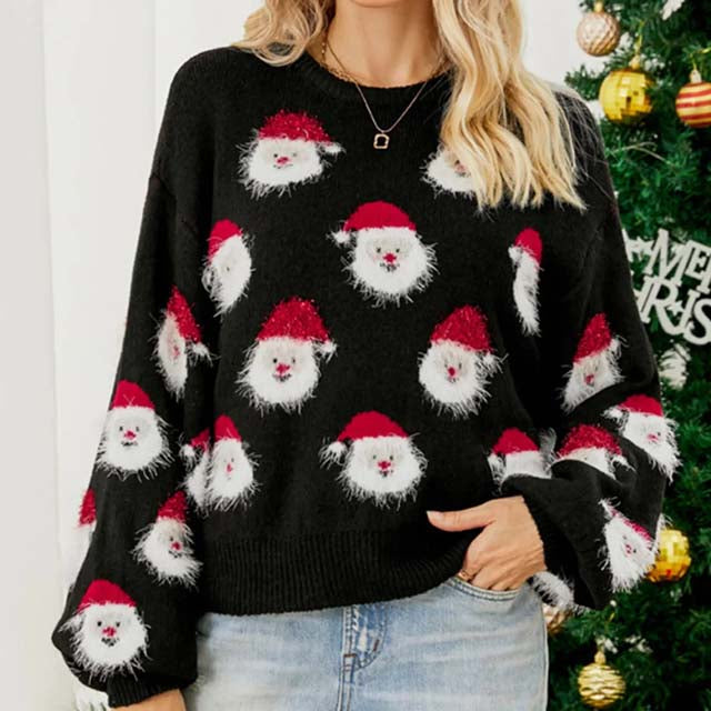 Drune | Modischer Weihnachtsstrickpullover für Damen