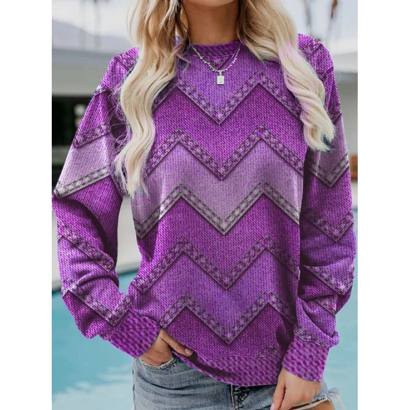 Drune | Lässiges Sweatshirt mit Zigzag-denimlook Weich und Trendy Perfekt Für Den Alltag
