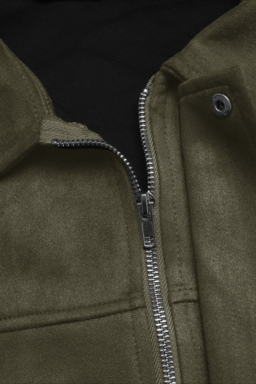 Drune | Kragen Wildleder-Look Bomberjacke