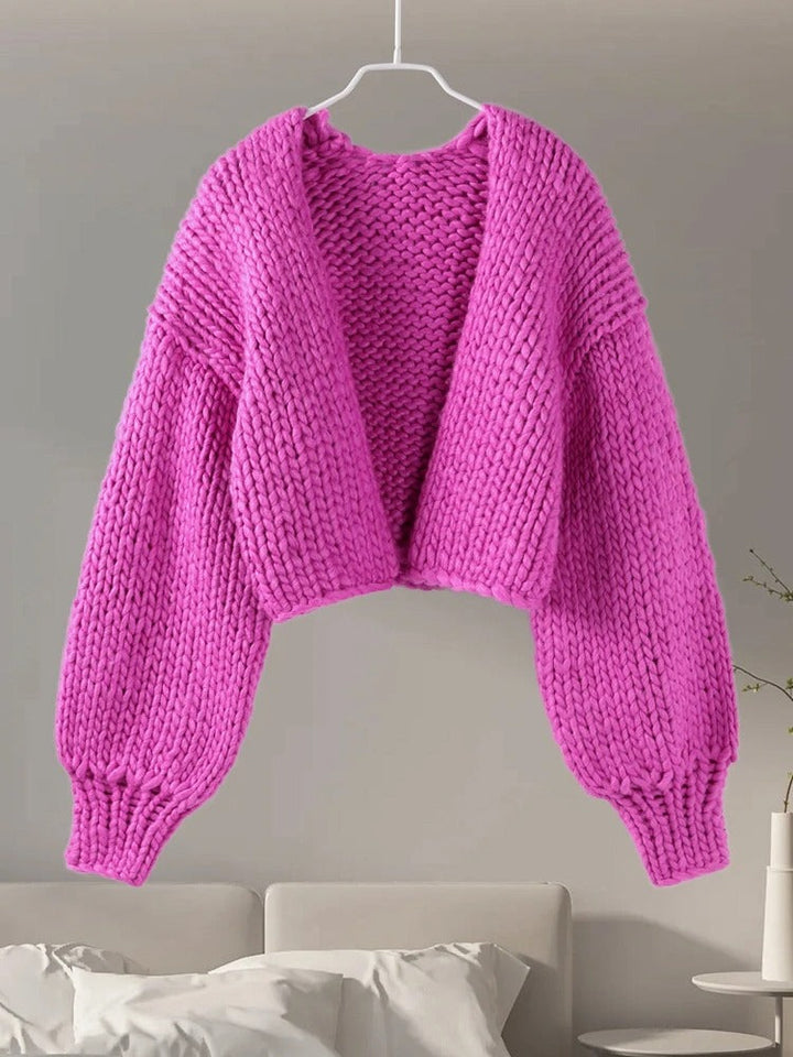Drune | Cozy knitted cardigan in a solid color, casual