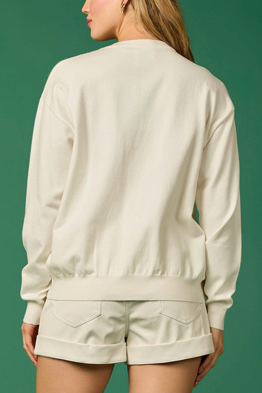 Drune | Weihnachtssoldat Pailletten Mode Lässiger Sweatshirt